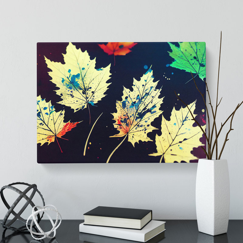 Paint Leaf Splash Vol.5 - Wrapped Canvas, 35cm H x 50cm W x 3cm D