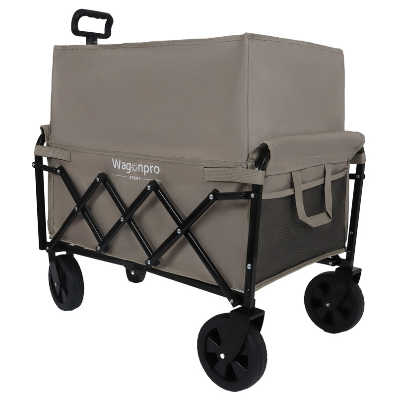 Oversized Foldable Utility Cart, Beige