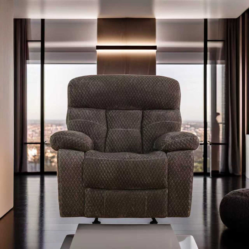 BLACK COFFEE Cashmere Fleece Living Room Recliner Intelligent Chair, Brown Fabric