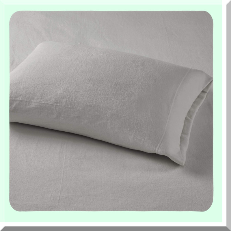 CozyWarm Micro Fleece Sheet Set - Grey Bed Sheets with Deep Pocket - Cold Season Bedding Bundle with Matching Pillowcase - 4 Piece Set