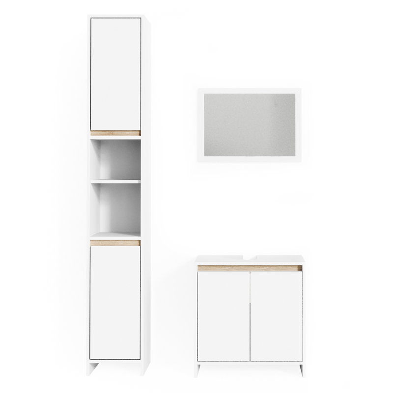 Barberton Freestanding and Wall Bathroom Storage Furniture Set