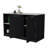 Rectangular Kitchen Island In Black And , Facilitate Meal Preparation Storage Organization With Inner Shelving For Better