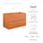 Modway 36" Wall Mounted Single Bathroom Vanity Base Only in Orange