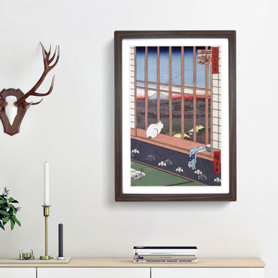 Cat at the Window by Utagawa Hiroshige - Picture Frame Graphic Art Print on MDF