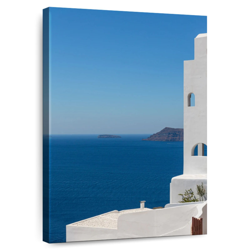 Aime Santorini et la Méditerranée, H 48 po x l 32 po