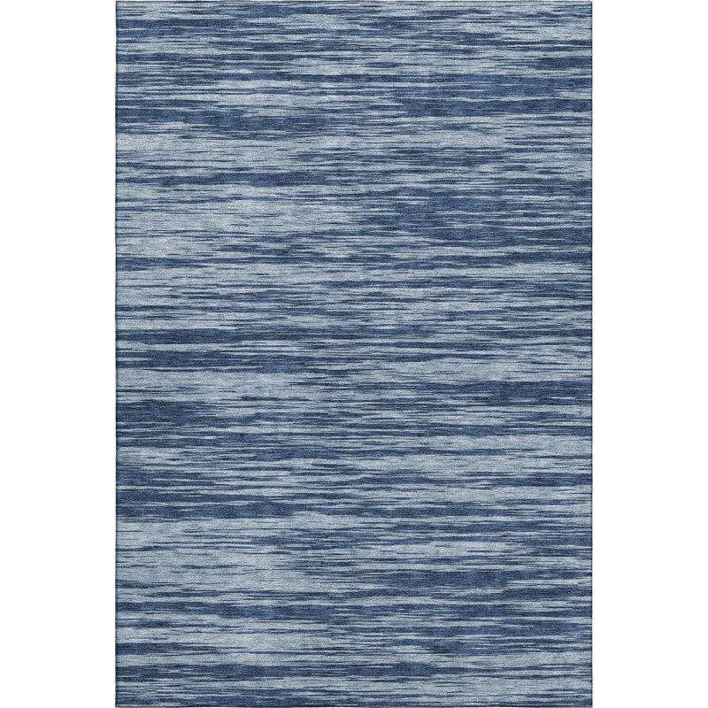 Premium Machine Washable Prisco Blue Rug, Rectangle 9' x 12'