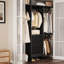 Système de placard réglable en bois jusqu'à l 59 po avec rangement et tiroirs en tissu-497914255
