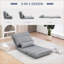 Canapé-lit convertible paresseux HOMcom, chaise de plancher réglable à 6 positions avec coussin pour jouer / lire | Gris | Polyester