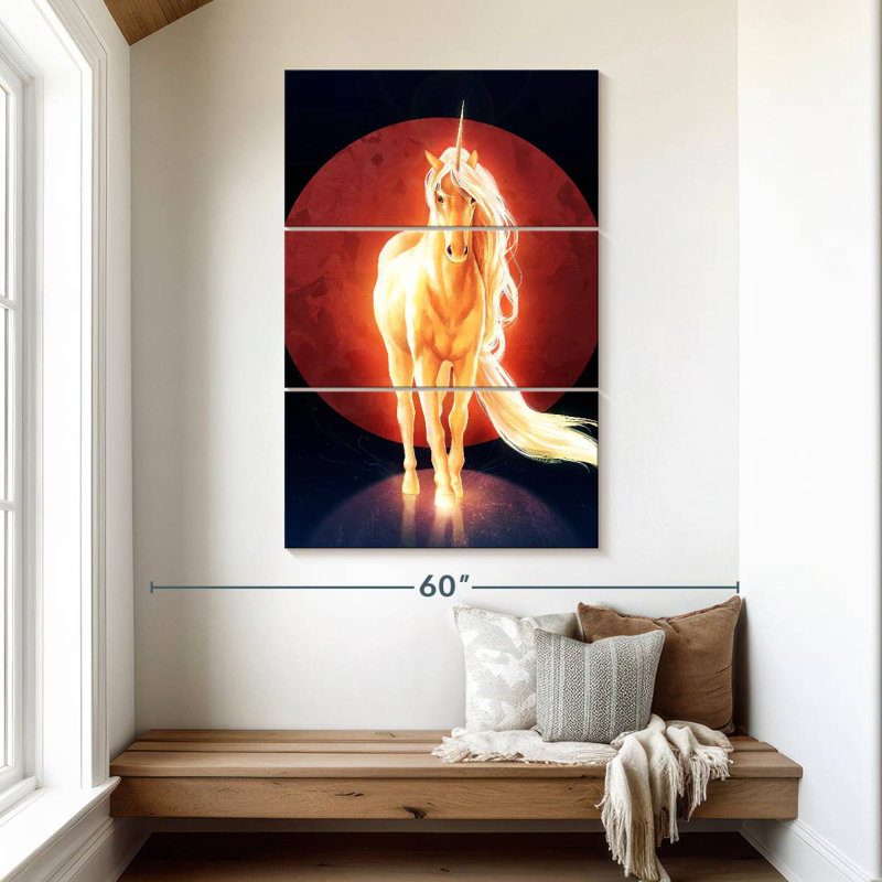 Brampt The Last Unicorn, 50" H x 32" W