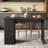 59'' Wooden Kitchen Island With Storage, Rectangular Bar Table With Drawer And Wine Rack-321598100-308683686