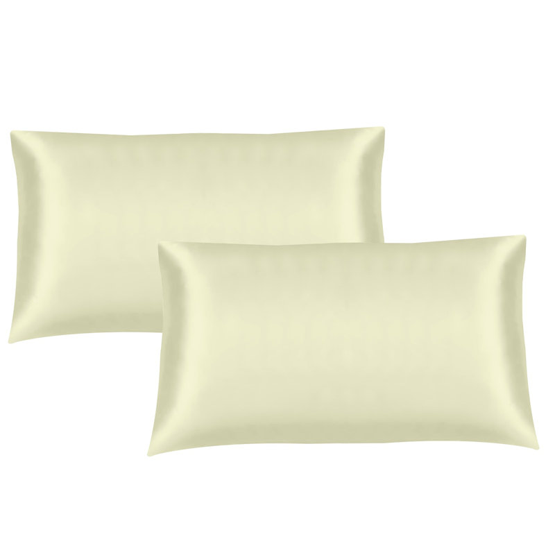 Aieshia 100% Satin Envelope Pillow Case, Cream