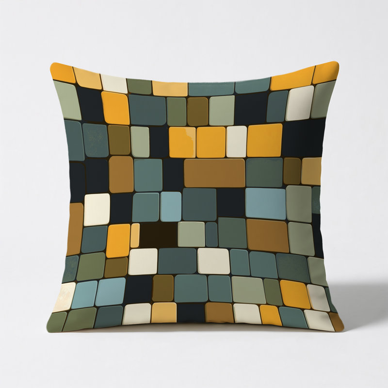 Angular Grids Indoor And Outdoor Throw Pillow, Square 20"