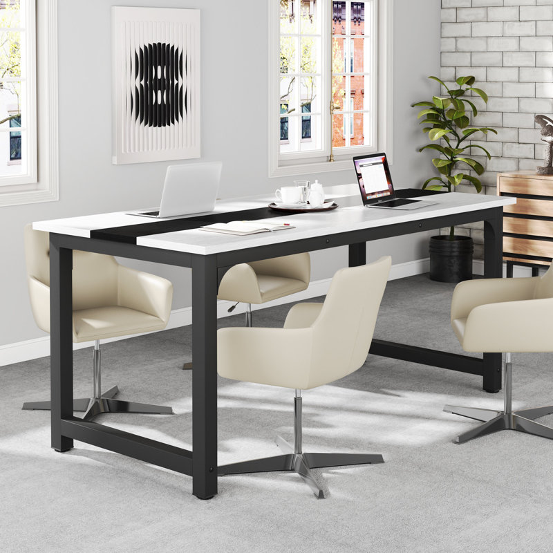 Bureau Montserat, H 29,52 po x l 70,86 po x P 31,49 po, Blanc