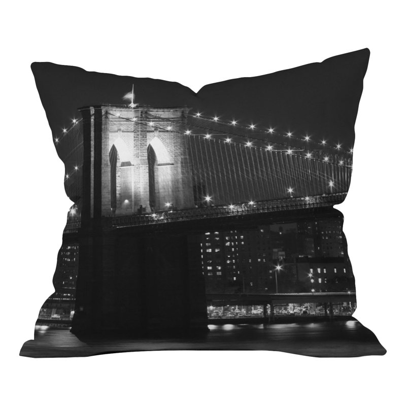 Leonidas Oxby Brooklyn Bridge Throw Pillow, 20" x 20"
