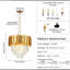 15.7" Modern Gold Curved Tube Crystal Chandelier, E14 Base, Bulb Not Included