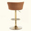 Ensemble de 2 tabourets de bar, avec repose-pieds chromé et base pivotante à hauteur réglable en velours + tabouret de bar simple