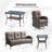 Valierius 5-Piece Outdoor Wicker Patio Furniture With 3 Seat Sofa & Swivel Chair, Coversation Set With Water Resistant Cushions-111720486-111720563