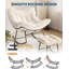 Chaise berçante surdimensionnée Papasan avec repose-pieds, coussin et structure en métal robuste pour le salon, le balcon et la chambre à coucher