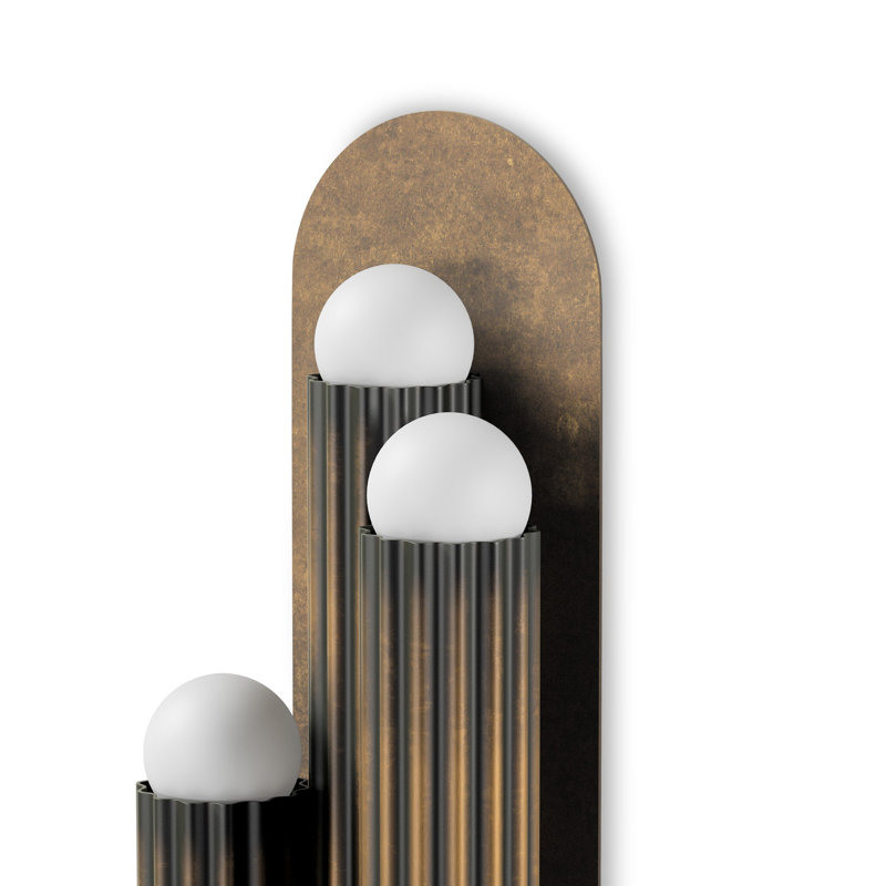 Vesta Triple Sconce, Heritage Bronze Brass