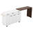 102.3" Kitchen Island with Extendable Dining Table, Kitchen Rolling Island Cart with Trash Storage Cabinet, 3-Tier Pull-Out Spice Rack, Mobile Island Table on Wheels for Kitchen, Dining Room-578732944