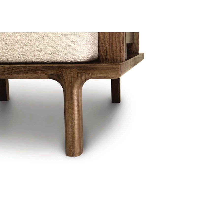 Sierra Armchair, Natural Walnut, Mink Polyester