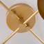 Plafonnier semi-encastré linéaire Sputnik moderne à 4 lumières avec verre opale