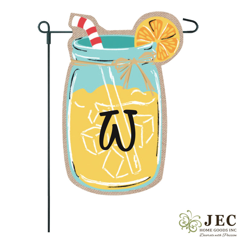 Drapeau de jardin Mason Jar 2 côtés 6 pi x 1 pi, W
