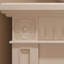 Foyer autoportant en bois massif beige