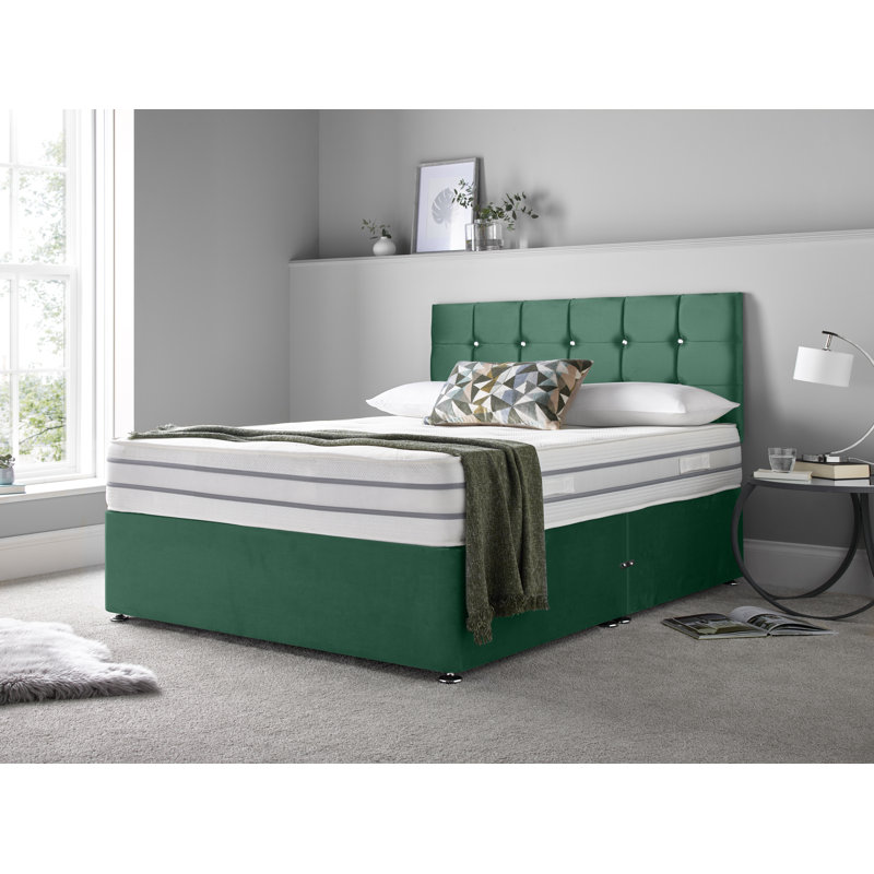 Jaques Bed, Double (4'6), Green, 2 Right Side Drawers
