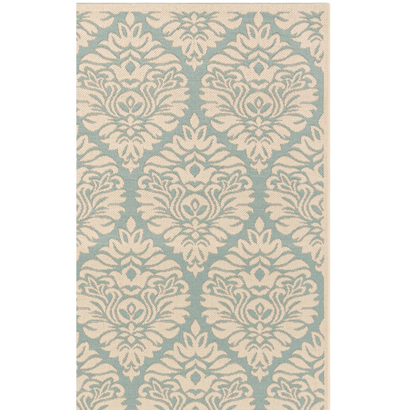 Frankee Performance Damask Indoor/Outdoor Area Rug, Rectangle 4' x 6'