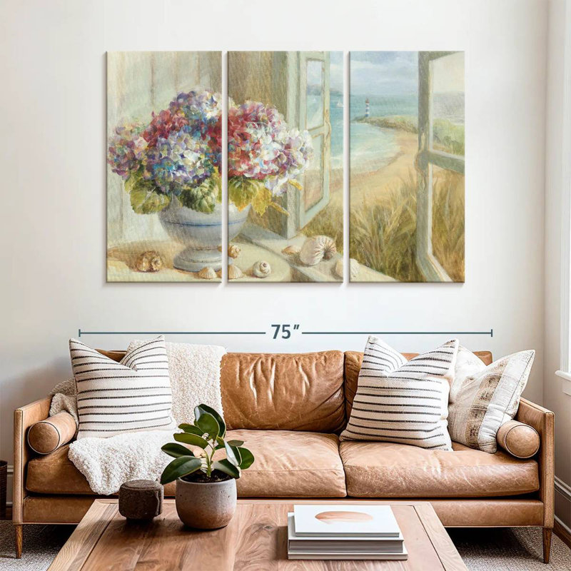 Harnek Coastal Hydrangea I, 42" H x 65" W