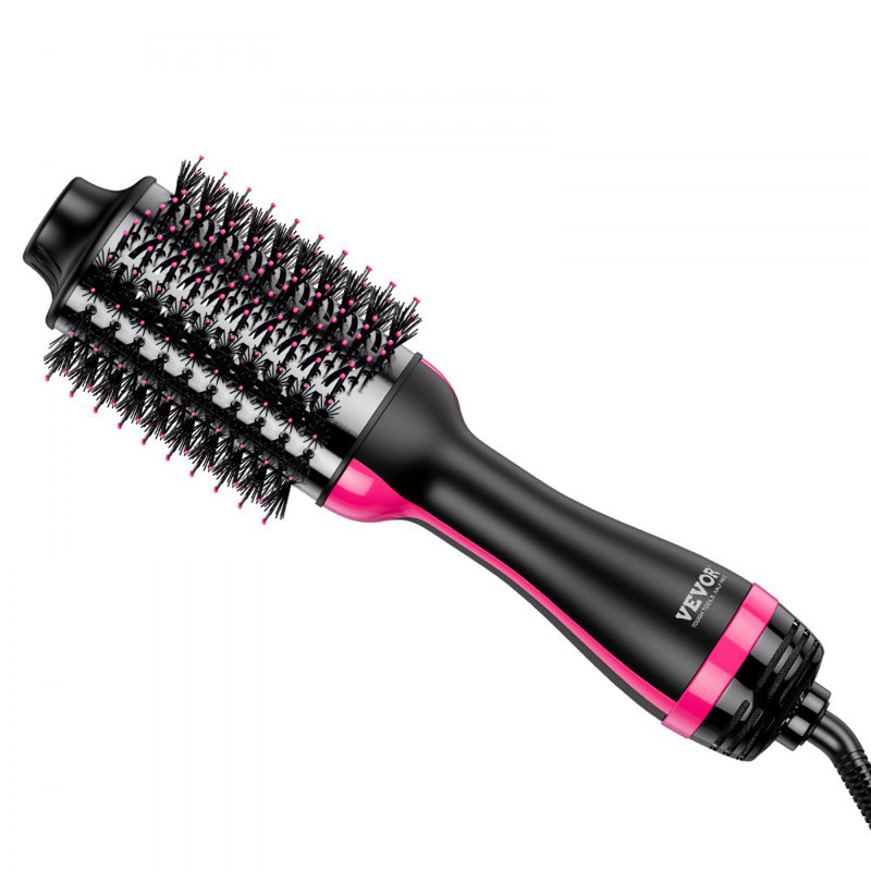 Séchoir à cheveux avec brosse à air chaud à double tension et baril ovale 2,95 po