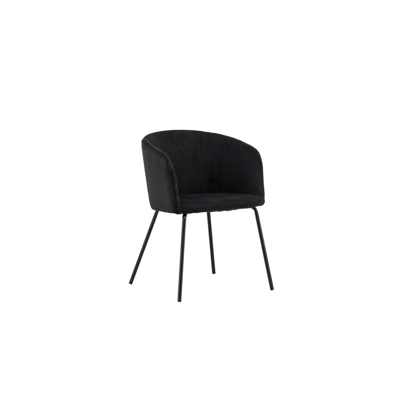 Guion 47cm H Polyester Upholstered Armchair, Black