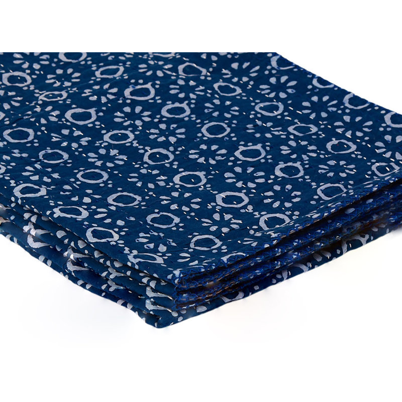 Kantha Quilted Throw Blanket