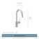 Moen Align One Handle Modern Kitchen Pulldown Faucet with Reflex and Power Clean Technology