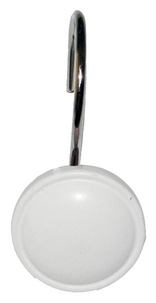 Crochets de rideau de douche en résine, Blanc
