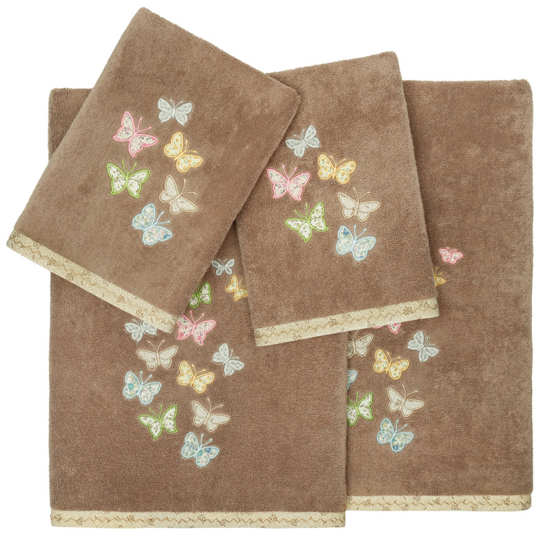 100% Turkish Cotton Towel Set, Cocoa, 4 Piece Towel Set