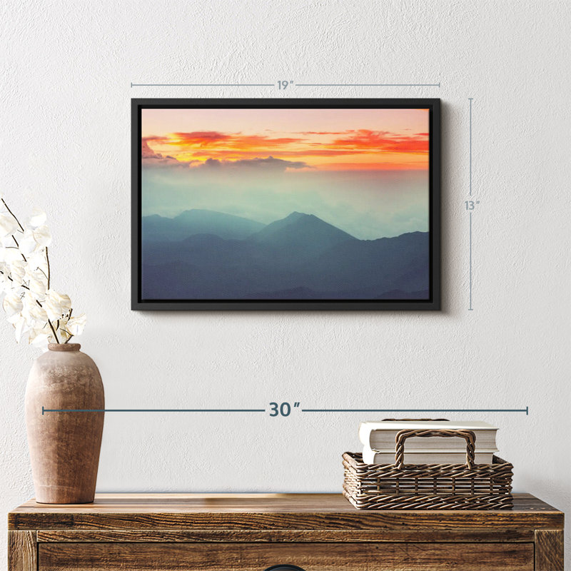 Nature "Art mural matin brumeux Haleakala", H 13 po x l 19 po
