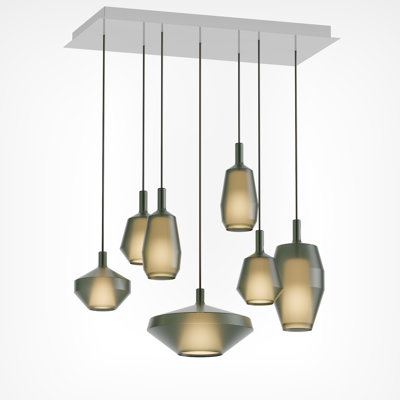 Mom Rectangular Chandelier 7 Pendants