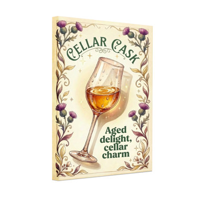 Food & Beverage Cellar Cask Wine Glass With Thistle Frame