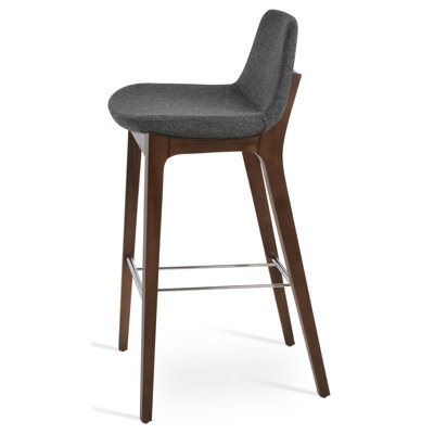 Pera HB Wood Bar Stool in Wool