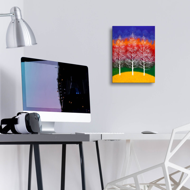 Art mural en verre épique «Autumn Color» par Olga Dorenko, 12 po x 16 po, 16" H x 12" W