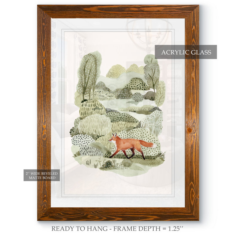 « fox glen ii »-cadre photo imprimé sur papier, Encadré imprimé érable, H 28 po x l 38 po x 1,25 po