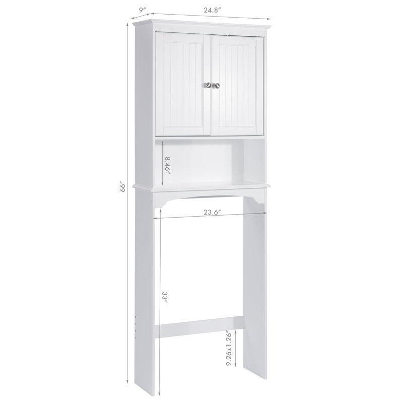 Over The Toilet Storage Cabinet, Bathroom Shelf Over Toilet, Bathroom Storage Cabinet Organizer, White