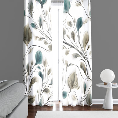Paire de rideaux semi-transparents en polyester Arelys