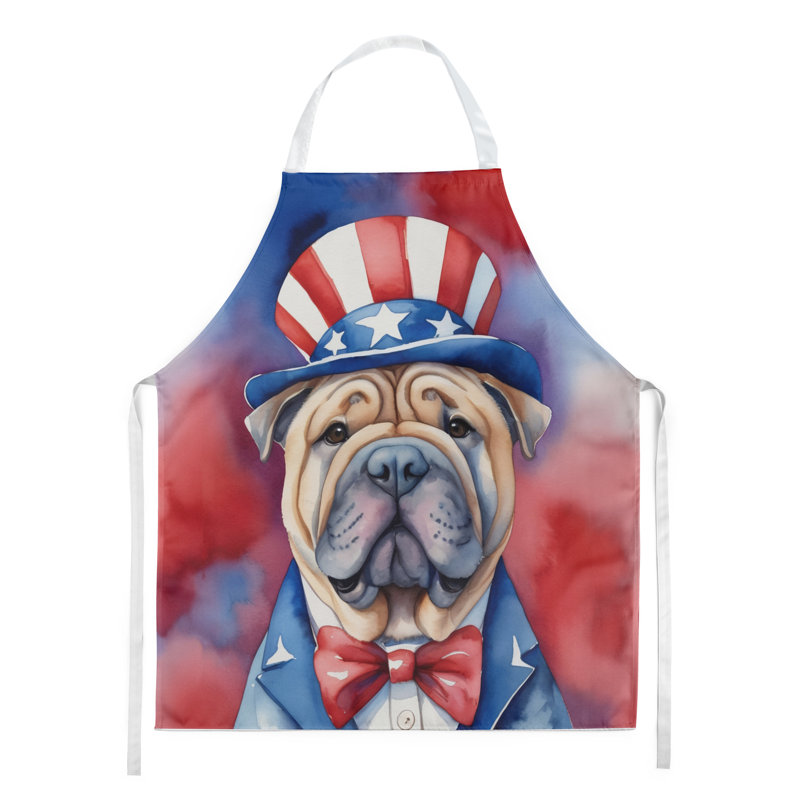 Patriotic American Apron, Shar Pei