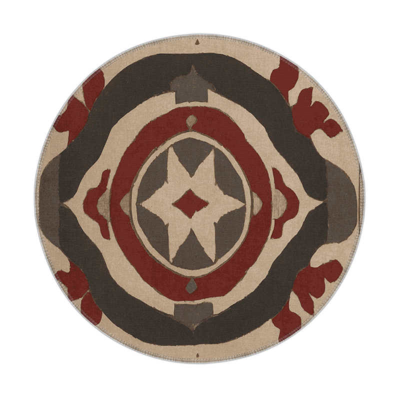 Forgotten Fleur Indoor And Outdoor Area Rug, Round 5'