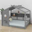 Lit sur pied avec tablette de rangement-603207050