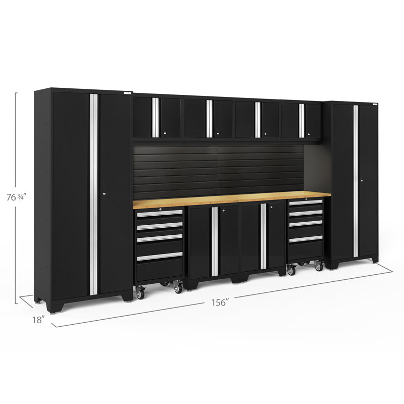 Bold Series 12 Piece Complete Storage System Set, Black