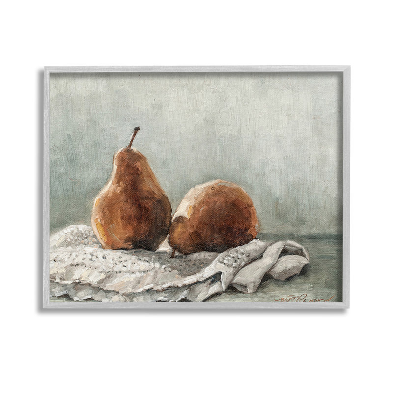 Poires sur une couverture, art giclée par Marian Parsons, H 11 po x l 14 po, Estampe numérique Farmhouse